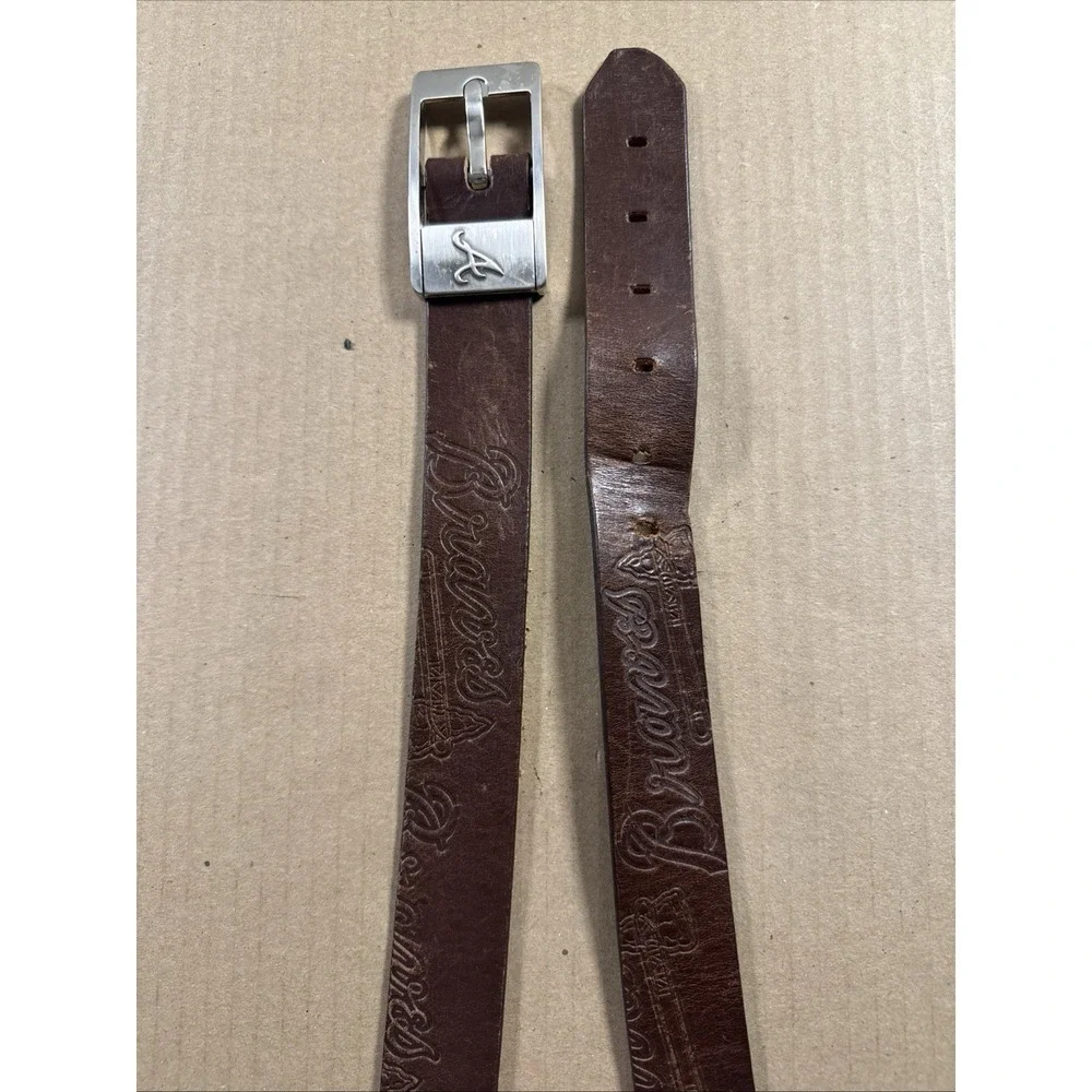 Atlanta Braves Baseball Belt Leather Size 42
